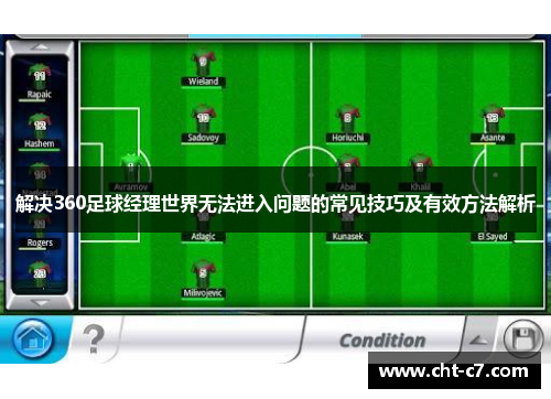 解决360足球经理世界无法进入问题的常见技巧及有效方法解析